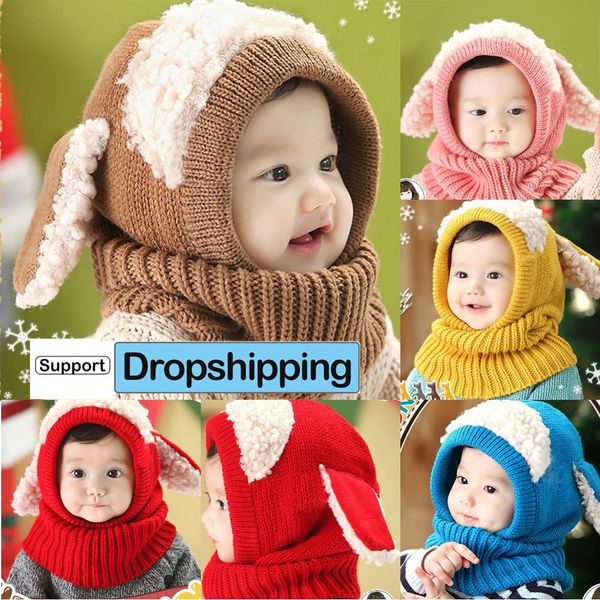 Winter Warm Infant Baby Girl Boy Earflap Kids Toddler Cartoon Cap Crochet Hat US