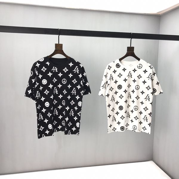 

начало весны 2020 новый цвет блока письмо бренда с коротким рукавом тройник черный и белый двойной нити тонкой хлопчатобумажной ткани kk16, White