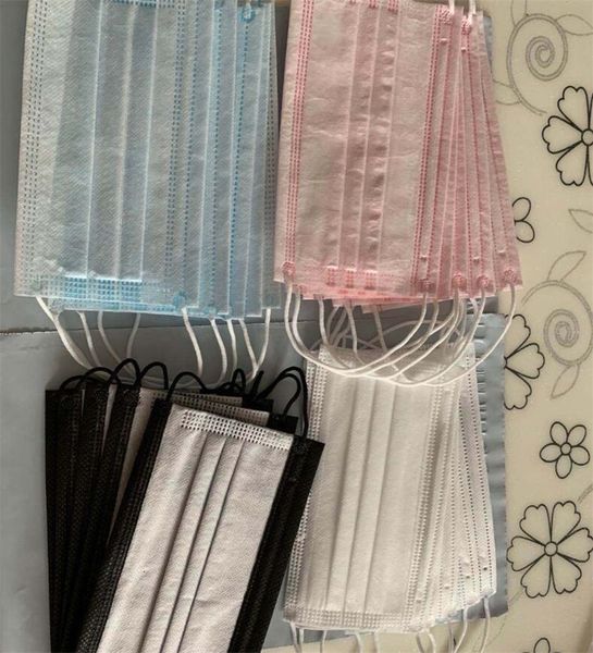 

face masks thick 3 layer masks with earloops for salon home use comfortable in mask black stock mask 7264991 7339044