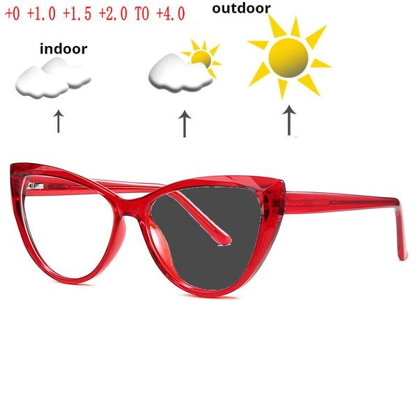 

fashion cat progressive multifocal lens reading glasses women presbyopia hyperopia bifocal glasses sun pchromic sunglasse nx, White;black