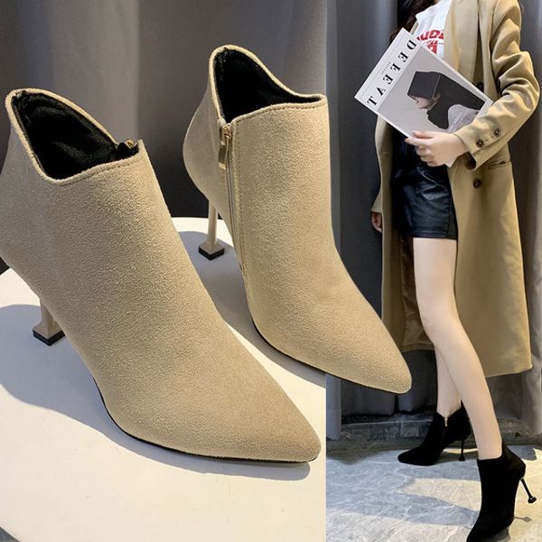 

гоѬа пѬодажа 2020 оен иле thin воки каблђки молни ил sexy женин апоги, Black