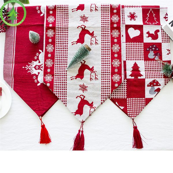 

new year christmas tablecloth linen dustproof table cover x-mas dinner tablecloth home party decor linen cloth dhl fj405