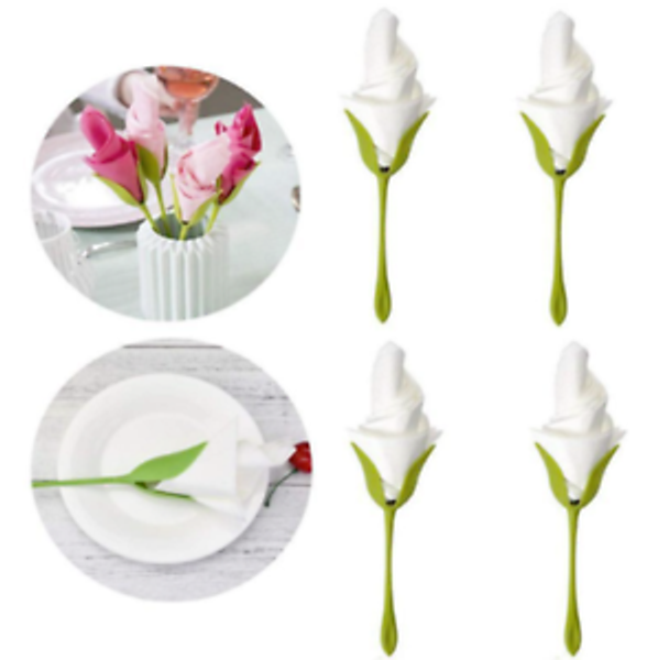 

bloom napkin holders for tables green stemmed plastic twist flower buds