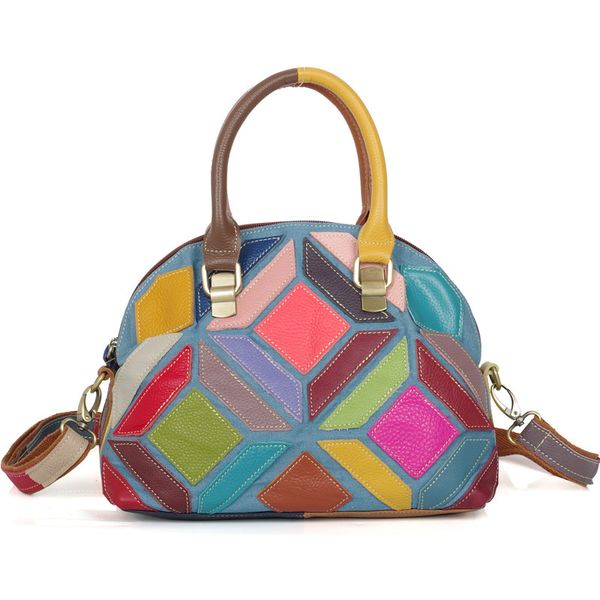 

hiboom 2020 colorful randomly patchwork shell bag 2020 women messenger bags fashion lady crossbody bag