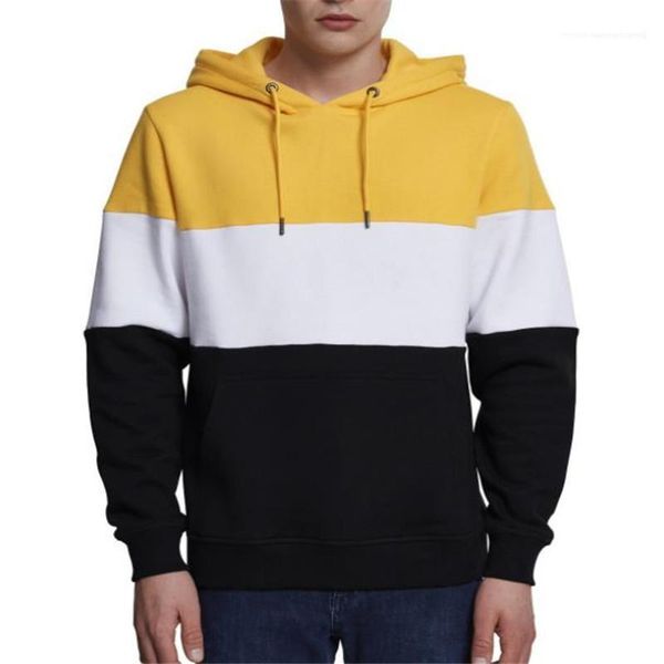 

mens hoodies fashion long sleeve males clothing stripe print mens designer hoodies casual loose big pocket, Black