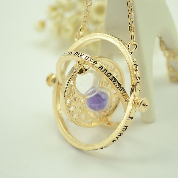 

1 new Sell Hourglass Time converter Double circle Harry Time Turner Potter Necklace Vintage Pendant Hermione Granger Necklace jewelry