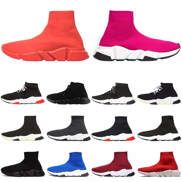 

fashion ale running socks shoes trpile red rose pink bule black white green lace grey designer sports sneakers mens women size 36-45