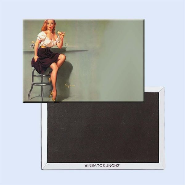 

elvgren-icecream палец вверх плакат магниты на холодильник 21082