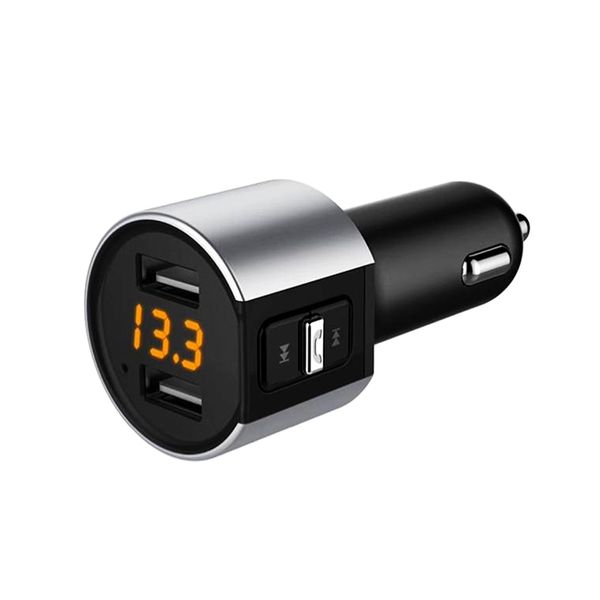 

c26s bluetooth fm transmitter wireless mp3 player car charger with dual usb ports hands-calling