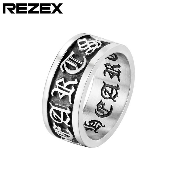 

vintage stainless steel ring trend men's hip hop ring, Silver