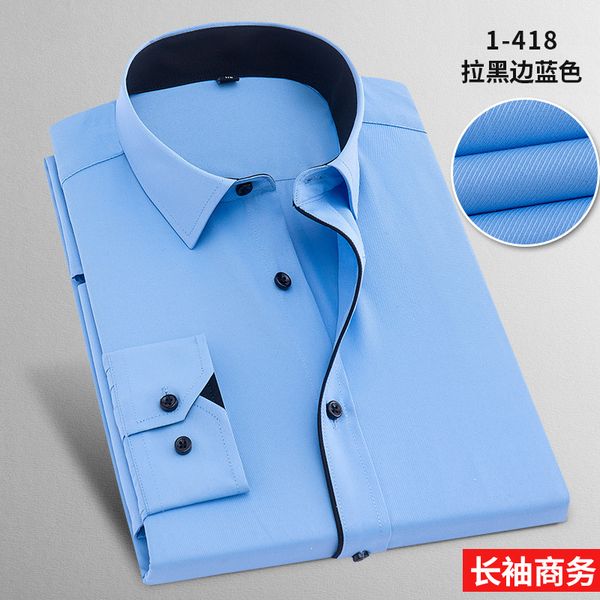 

plus size 6xl 8xl 10xl 12xl 14xl pure color social business easy-care dress long sleeve men shirt blue yellow red 130kg 150kg, White;black
