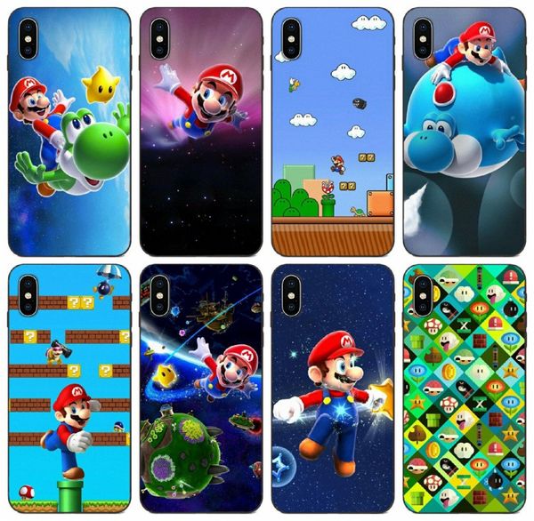 

tongtrade] comics manga caricature super mario adorable case for apple iphone 11 pro x xs max 8 7 6 5 4 samsung a3 huawei y7 y9 cover case