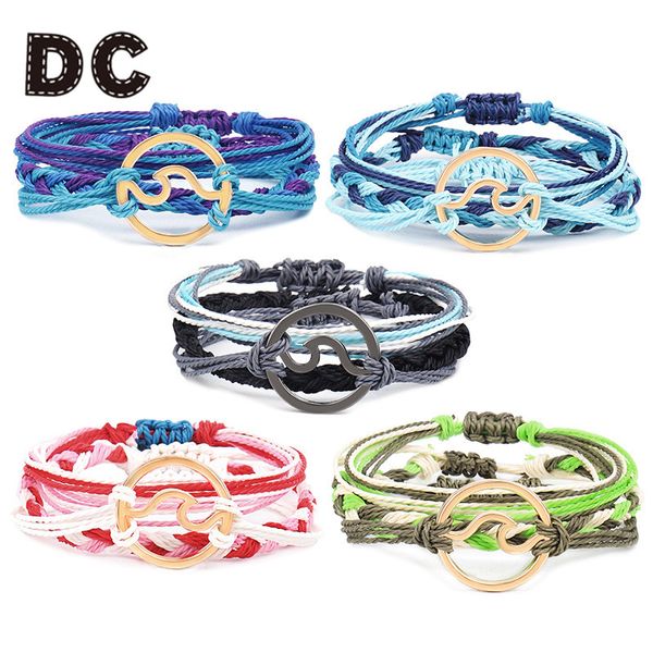 

dc bohemian crystal weaving friendship braided rope bracelets for women charms cotton weave rope chain bracelet men jewelry new, Golden;silver
