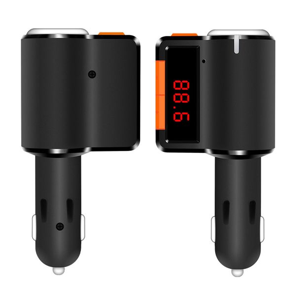 

car bluetooth hands-fm transmitter dual usb car charger led display window call echo cancellation and noise reduction