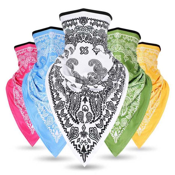 

2019 fashion hip hop design cashew flower triangle magic scarf bandana street skateboard face mask neck scarf bicycle mask, Black