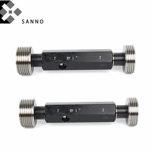

rp thread screw plug gauges with straight pipe measuring gauging tool rp1/16 1/8 1/4 3/8 1/2 3/4 steel thread plug gauge go nogo