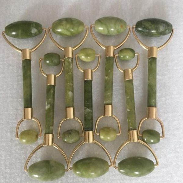 2020 Dropshipping Natural jade Face roller Massager quarzo-mano dritta-Stent in lega di zinco-Rullo per denti Massaggiatore viso sottile in magazzino