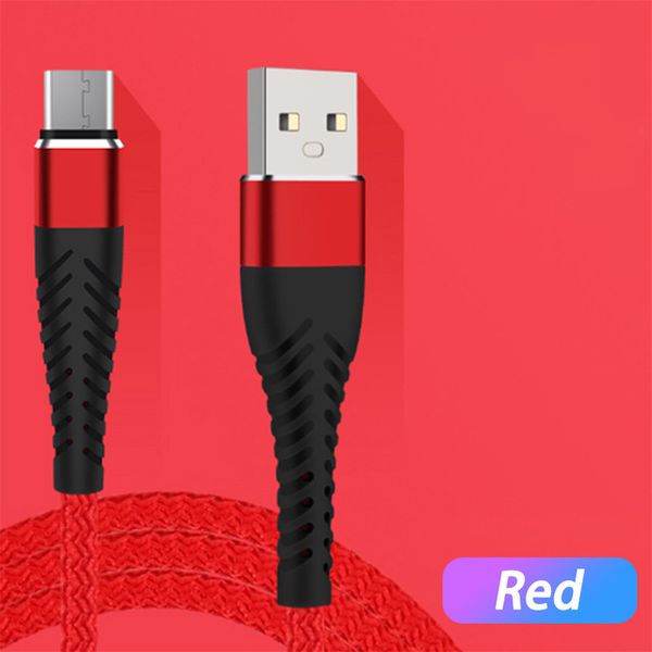 Nylon trançado Micro USB Data Sync Cable USB Phone Charger Cable para Samsung Huawei Xiaomi Tipo C Android carregamento rápido cabo de fio