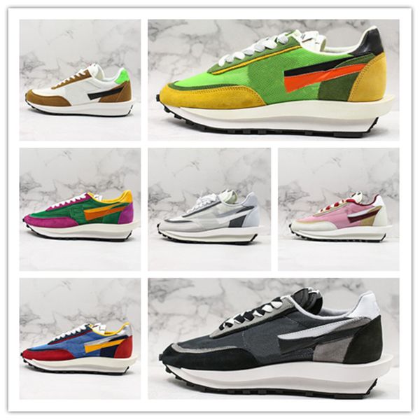 

New Arrivals Sacai Waffle Pink White Black Grey Running Shoes Daybreak LVD Designers Cool Shoes Top Quality Sneakers Men With Box