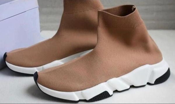 

brand designer sneakers men women fashion air sock shoes speed trainer triple s baskets race runner superstars shoes l14, Black