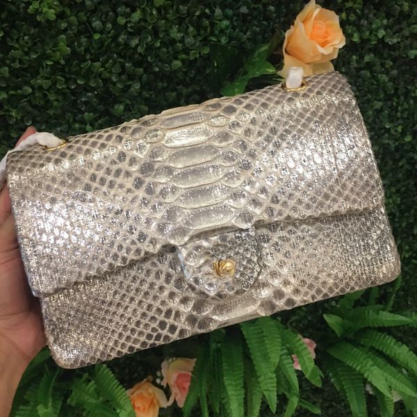 

bags handbags purses wallets fashion serpentine genuine leather hardware accessories lady crossbody chain flap bag