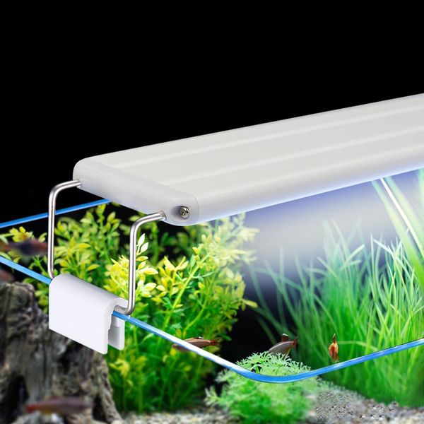 

220v led aquarium light with clip holder 18-58cm extensible fish tank light aquatic plant grow for led aquarium lighting