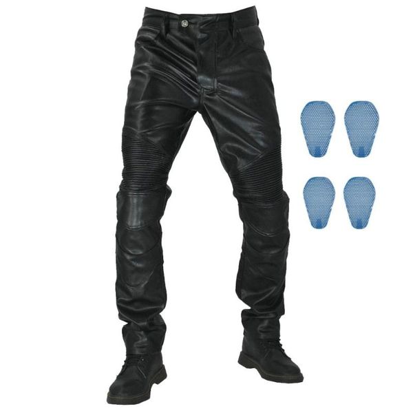 

motorcycle riding jeans with 4 x ce silica gel honeycomb knee hip pads motocross racing pants pu leather waterproof windproof