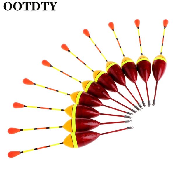 

ootdty 10pcs carp fishing floats set buoy bobber stick for fish tackle vertical 2# 4.5g fishing floats for