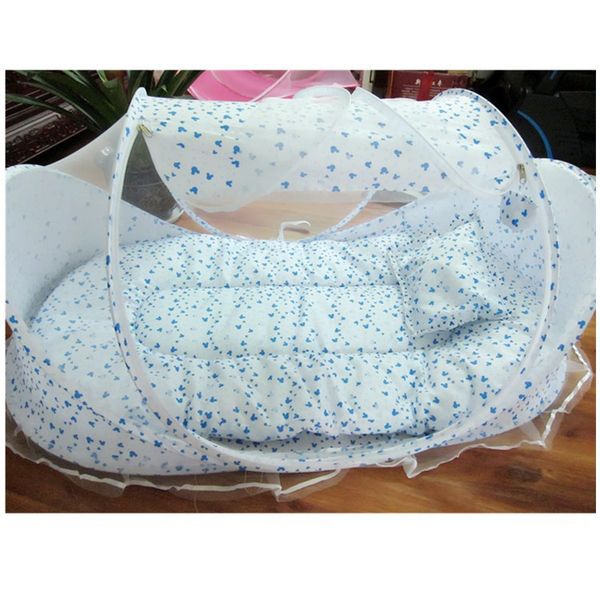 

portable ger type print baby bedding crib netting folding baby mosquito nets bed for 0-2y kids 110*65*60cm