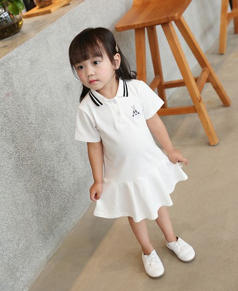 

summer short sleeve dress for girl baby cotton princess dress for girls cute pattern decor summer dresses new, Red;yellow
