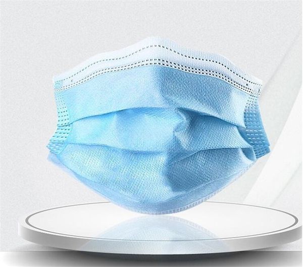 

dhl ship 50pc 3 layer filter face non woven mouth masks jason mask pm2.5 pollution dust safety 4 colors pink blue w25x