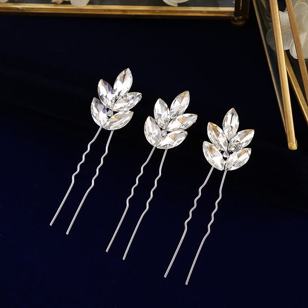 

3 pieces/ lot Trehdy Wedding Hair Accessories Sparkling Crystal Brides Hairpins Silver Women Hair Combs Prom Hair Jewelry