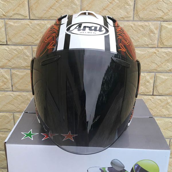 

motorcycle half helmet classic four seasons safety helmet personality design racing moto women red