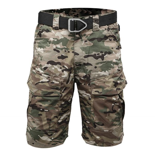 

summer mountainskin waterproof outdoors tactical pants men rip-sswat combat army militar hiking cargo short pants, Brown;gray