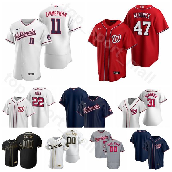 

baseball 8 carter kieboom jersey 5 adrian sanchez 18 jake noll 11 ryan zimmerman 47 howie kendrick men women kids custom name number, Blue;black