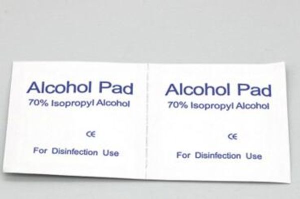 

100 шт / коробка одноразовые стерилизованные спирто-ватные диски prep влажные салфетки чистящие листы тампоны с индивидуальной упаковкой дез