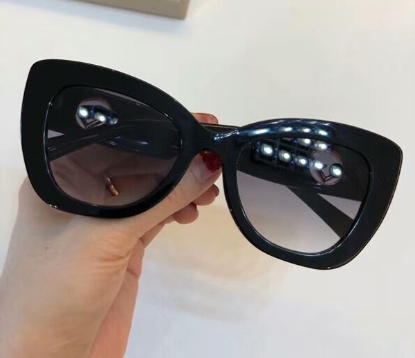 

black cat eye sunglasses grey shaded 0377 sun glasses women designer sunglasses eyewear brand new with box, White;black