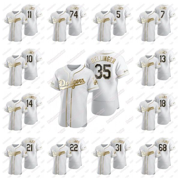 

50 mookie беттс 2020 white golden edtion джерси bellinger kershaw джастин тернер кори сигер энрике хернандез aj поллок макс muncy педерсен, Blue;black