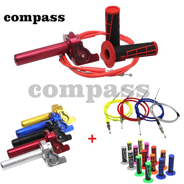 

cnc motor twist throttle+throttle cable +handle grips for ssr ycf crf50 xr50 xrf70 ssrr lifan yx pit pro dirt bike