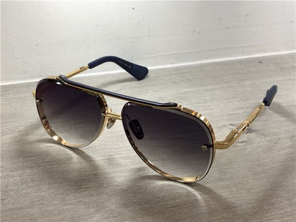 

luxury-210 gold/black pilot sunglasses grey gradient lens sun glasses mens designer sunglasses shades new with box, White;black