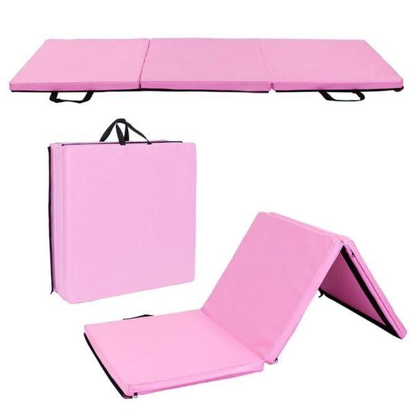 

180/138.5cm folding gymnastics mat portable tri-fold yoga floor pad for gym physical exercise fitness pilate