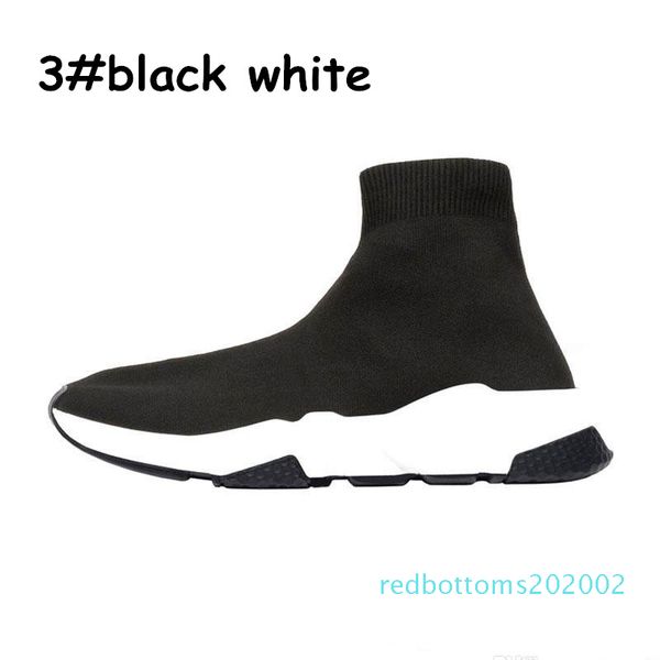 

2020 designer shoes speed trainer platform casual of triple socks red bule white flat fashion mens womens sports sneakers size 36-45 r02, Black