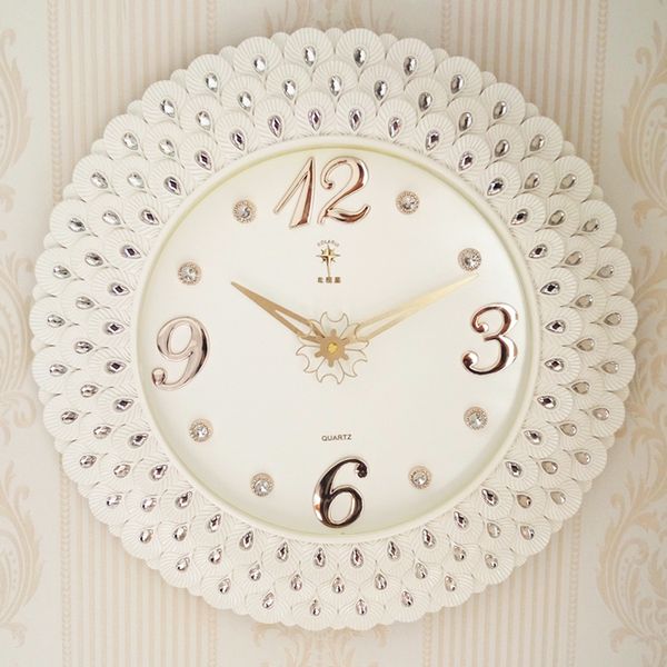 

silent large wall clock mechanism big bedroom luxury antique 3d kitchen clock living room pow horloge murale decor sc337