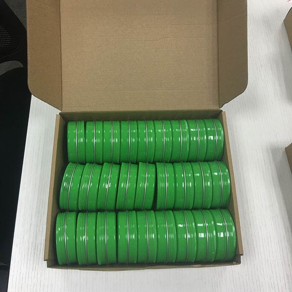 

27 Pieces 60g Multi-Colored Round Aluminum Cans Screw Lid green small Metal Tins Jars Empty Slip Slide Containers (2 oz)