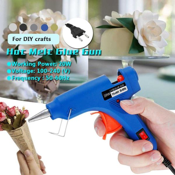 

20w eu plug melt glue g un with 7mm glue stick industrial mini g uns thermo electric heat temperature tool