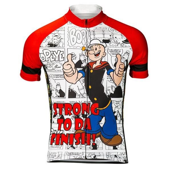 

popeye cycling jerseys men retro summer 2020 short sleeve mountain bike jersey apparel mtb shirt biking maillot ciclismo, Black