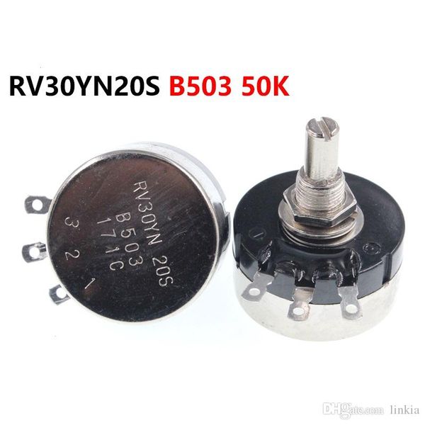 

single turn carbon film potentiometer rv30yn20s b503 50k 3w adjustable resistor