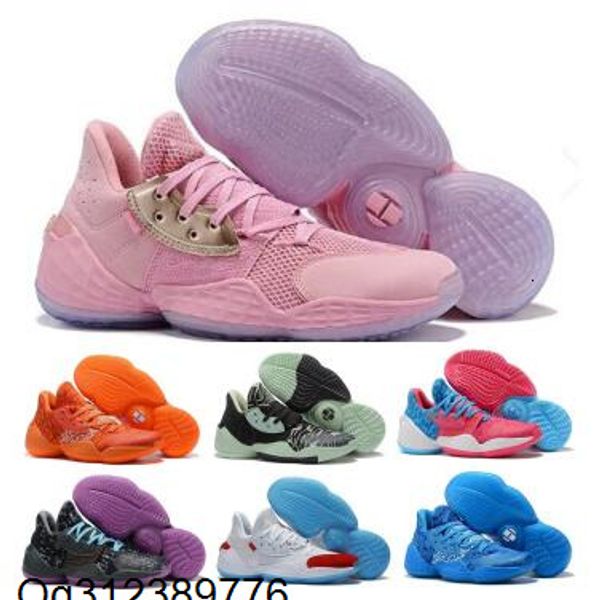 

harden vol 4 mens basketball shoes pink lemonade candy paint red camo scarlet barbershop glow green royal bright blue bhm chaussure sneakers