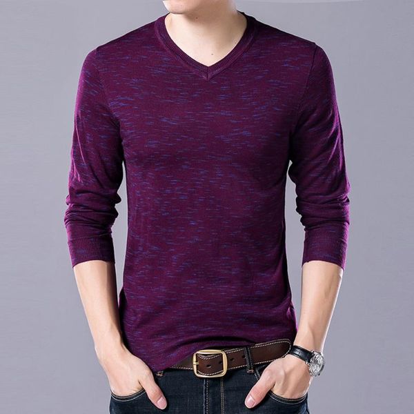 

мужские трикотажные топы свитер пуловер basic v neck для весна осень моды повседневный bo26121213, White;black