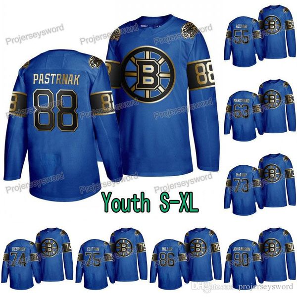

Youth Boston Bruins David Pastrnak Father's Day Black Golden Royal Jersey Charlie McAvoy Jake DeBrusk Connor Clifton Kevan Miller Johansson